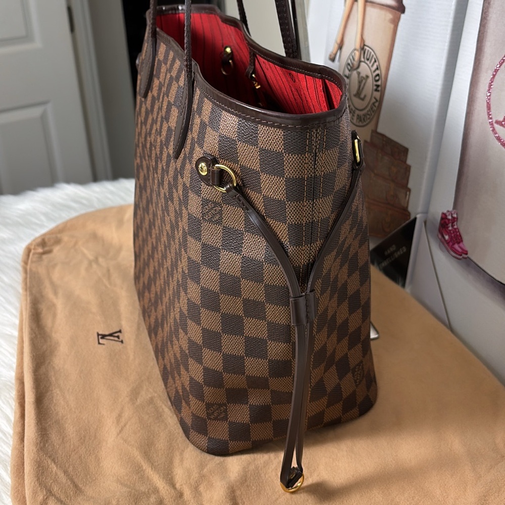 💃Authentic Louis Vuitton Damier Neverfull MM Shoulder Tote Bag - Picture 2 of 15